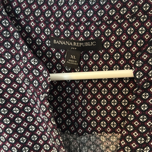 Banana Republic deep purple/plum patterned tank top size XL - Picture 2 of 5